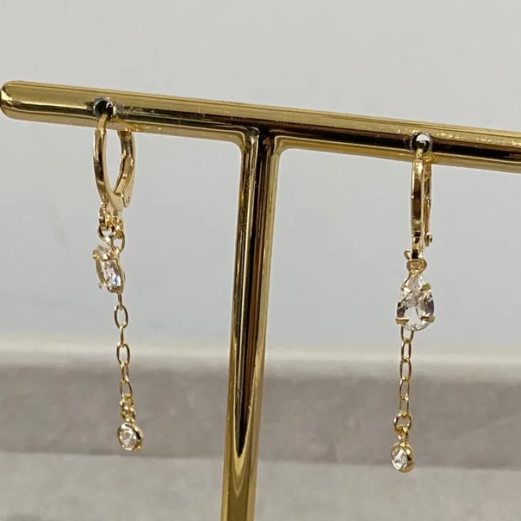 Argola com Zircônia Gota